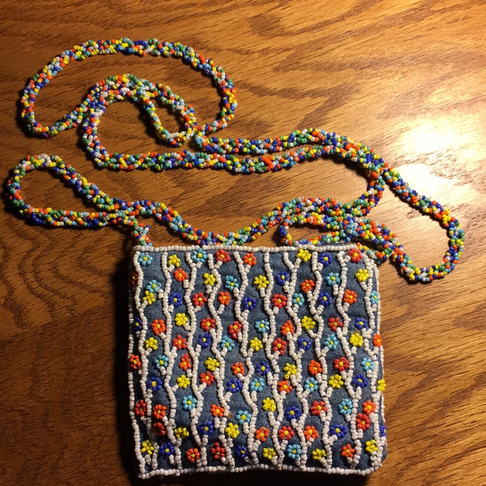 Pierre Urbach mini beaded crossbody purse.